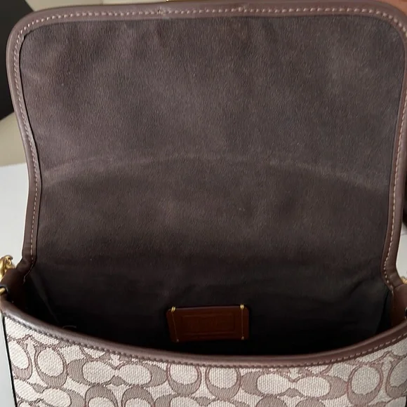 Coach Tabby Signature Jacquard Shoulder Bag in Oak Maple - Picture 6 of 15